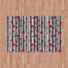 Aprint Decor Alfombra sintética PVC Esponjoso Bonita y Económica Corazones Rojos sobre fonde de Lineas Blancas y Negras Varias Medidas - Imagen 3