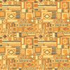 Aprint Decor Alfombra sintética PVC Esponjoso Bonita y Económica Tejido Étnico Abstracto Amarillo Naranja Varias Medidas