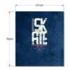 Aprint Decor Vinyle décoratif pour lave-vaisselle, mesures standard 67 cm x 76 cm, logo de patin sur fond de ciment bleu – Image 5
