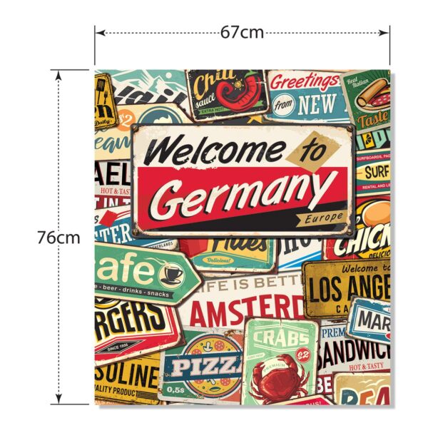 Aprint Decor Vinyle décoratif pour lave-vaisselle, mesures standard 67 cm x 76 cm, 'Bienvenue en Allemagne' – Image 5