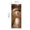 Aprint Decor Vinilo Adhesivo Decorativo para Puertas Diseño Entrada a una Bodega con Barriles - Imagen 6