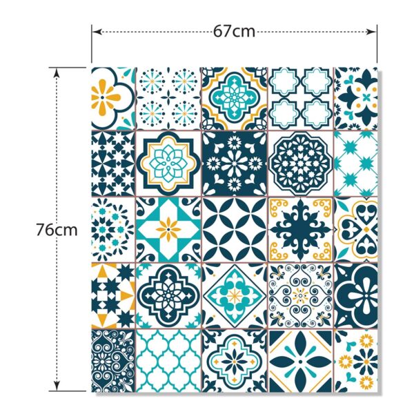 Aprint Decor Decorative Vinyl for Dishwasher, Standard Measures 67 cm x 76 cm, Mosaic of Old Portuguese or Spanish Tiles - Image 5