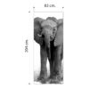 Aprint Decor Vinyl Decorative Adhesive for Doors Photography of Threatening African Elephant - Image 5