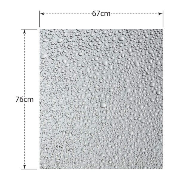 Aprint Decor Decorative Vinyl for Dishwasher, Standard Measures 67 cm x 76 cm, Water Drops on Grey Background - Image 5