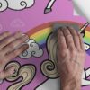 Fotomural Decorativo Infantil de Niñas Unicornio fondo Rosa Varias Medidas y Materiales (Vinilo Autoadhesivo, 150 cm x 100 cm) - Imagen 6