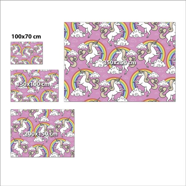 Children's Decorative Wall of Girls Unicorn background Pink Various Measures and Materials - Image 3