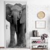 Aprint Decor Vinyl Decorative Adhesive for Doors Photography of Threatening African Elephant - Image 3