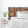 Aprint Decor Headboard PVC Bed Decorative Economic Tropical Design of Multicolored Flowers Various Sizes - Image 2