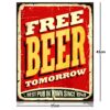 Aprint Decor Cartel Vintage Decorativa en Aluminio o PVC - Free Beer. 45cm x 35cm - Imagen 8