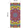 Aprint Decor Vinilo Adhesivo Decorativo para Puertas. 83cm x 204cm. Mandala con Tonos Verdes, Turquesa, Amarillo, Lima y Naranja - Imagen 2
