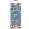 Aprint Decor Vinyle adhésif décoratif pour portes. 83cm x 204cm. Mandala avec des nuances de rose, violet, orange et bleu clair – Image 2