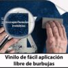 Aprint Decor Vinyle décoratif pour lave-vaisselle, mesures standard 67 cm x 76 cm, logo de patin sur fond de ciment bleu – Image 2
