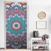 Aprint Decor Vinyle adhésif décoratif pour portes. 83cm x 204cm. Mandala avec des nuances de rose, violet, orange et bleu clair