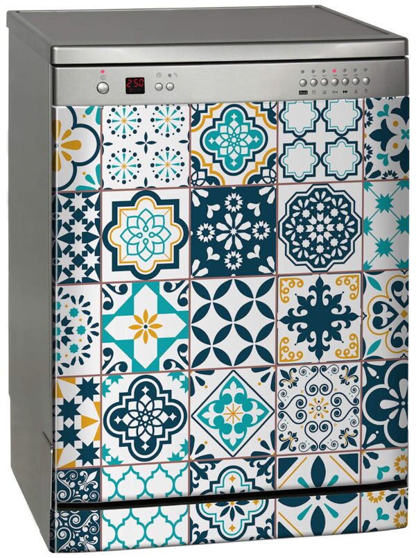 Aprint Decor Decorative Vinyl for Dishwasher, Standard Measures 67 cm x 76 cm, Mosaic of Old Portuguese or Spanish Tiles - Image 6