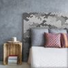 Aprint Decor Cabecero Cama PVC Decorativo Económico Diseño Camuflaje Gris Circulos Varias Medidas