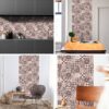 Aprint Decor Vinilo Decorativo, modelo ABILENE, 60cm x 240cm, Para Muebles y Paredes, Resistente al Agua y La Humedad (Liso, Marrón) - Imagen 6